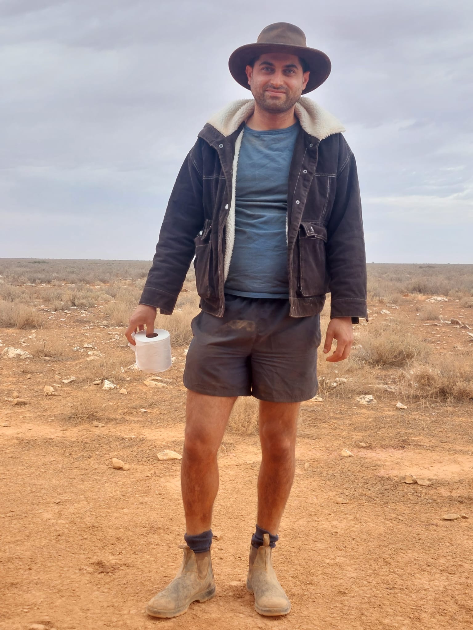 Dale ready for his morning stroll